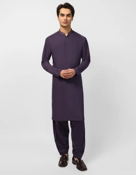 PASTEL PURPLE PLAIN KAMEEZ SHALWAR