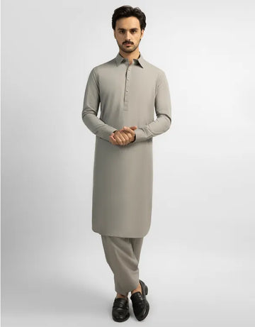 GREY PLAIN PLAIN KAMEEZ SHALWAR