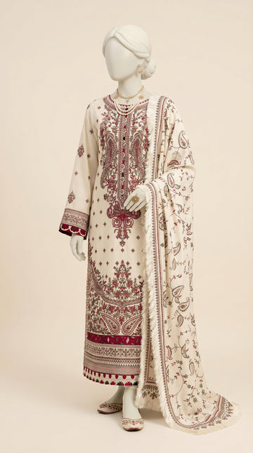 MULTICOLOR LAWN EMBROIDERED UNSTITCHED 3PC