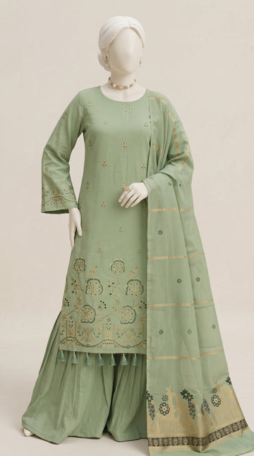 MULTICOLOR LAWN EMBROIDERED UNSTITCHED 3PC