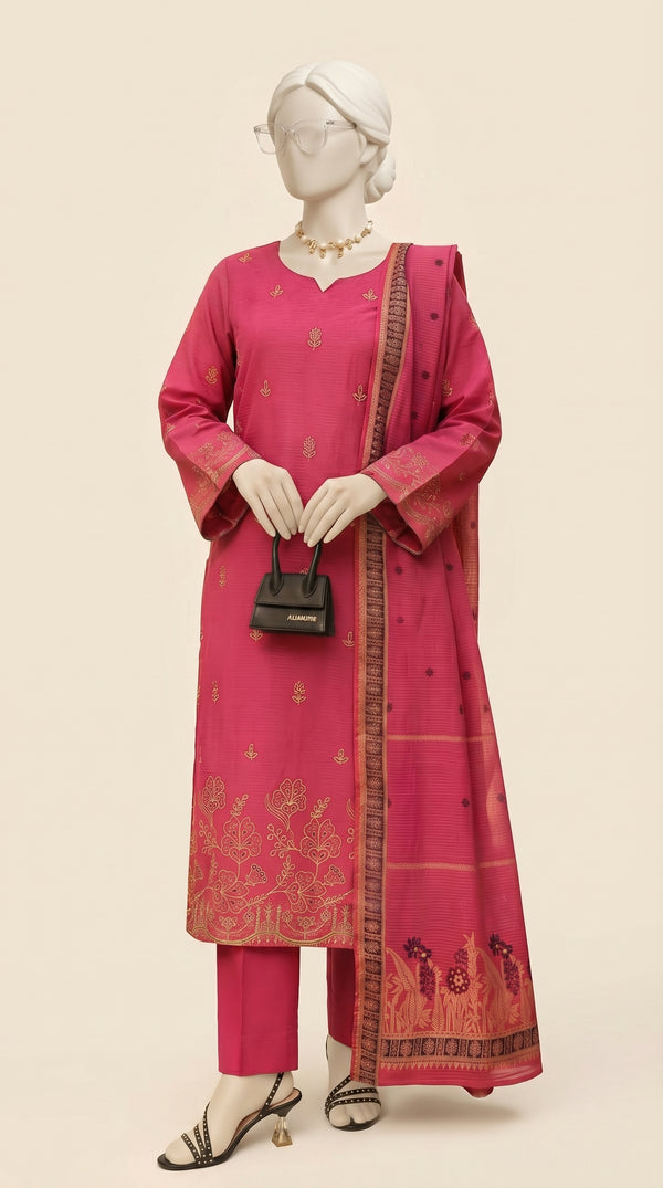 MULTICOLOR LAWN EMBROIDERED UNSTITCHED 3PC