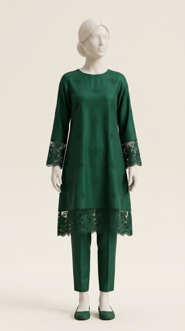 MULTICOLOR TEXTURED EMBROIDERED UNSTITCHED 2PC
