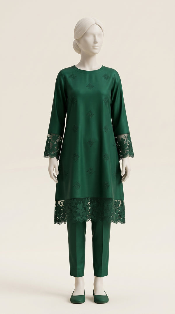 MULTICOLOR TEXTURED EMBROIDERED UNSTITCHED 2PC