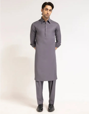 DARK GREY FORMAL KAMEEZ SHALWAR