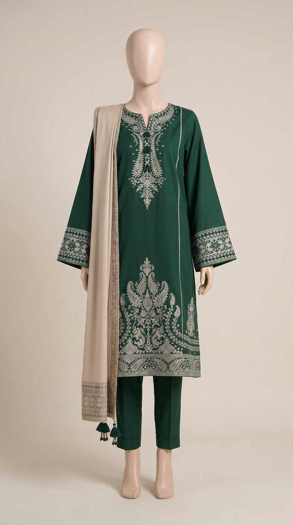 MULTICOLOR LAWN EMBROIDERED UNSTITCHED 3PC