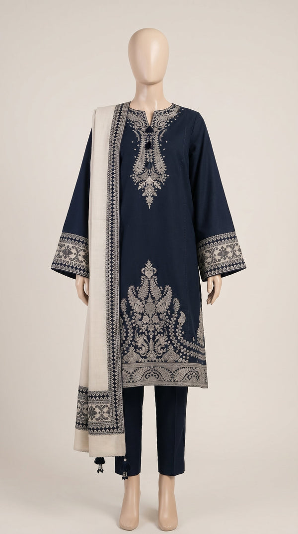 MULTICOLOR LAWN EMBROIDERED UNSTITCHED 3PC