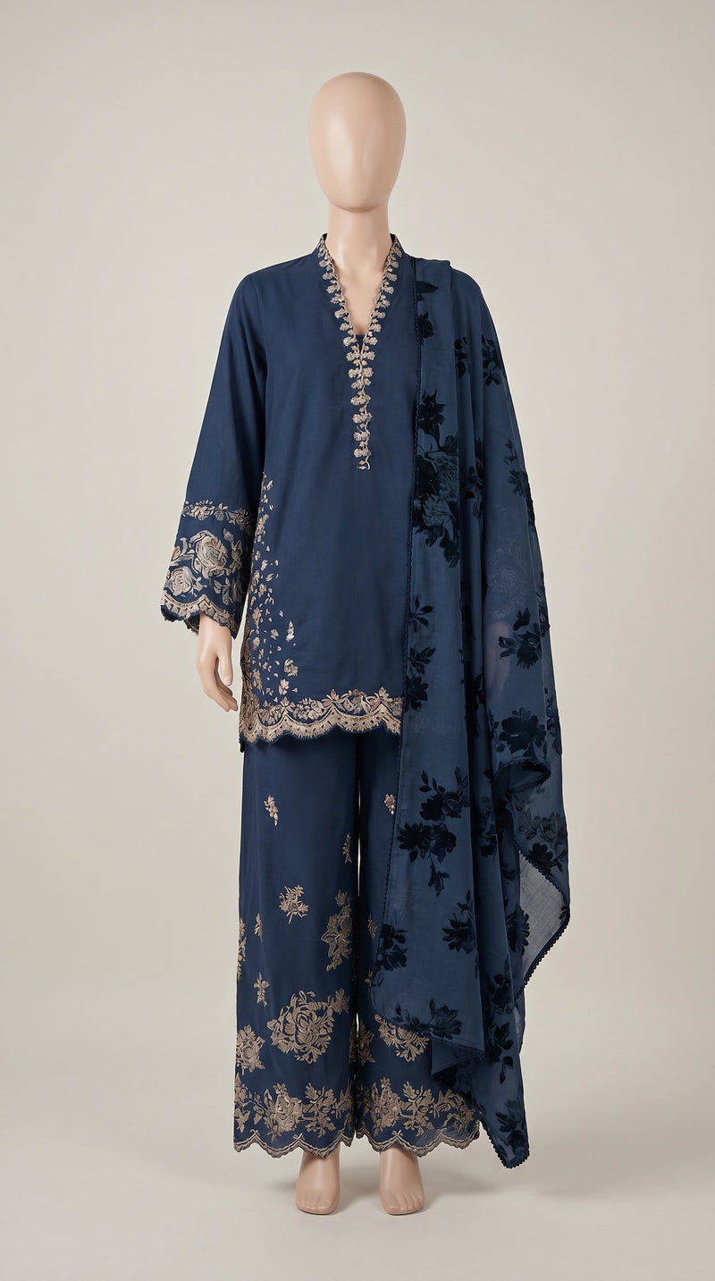 MULTICOLOR LAWN EMBROIDERED UNSTITCHED 3PC