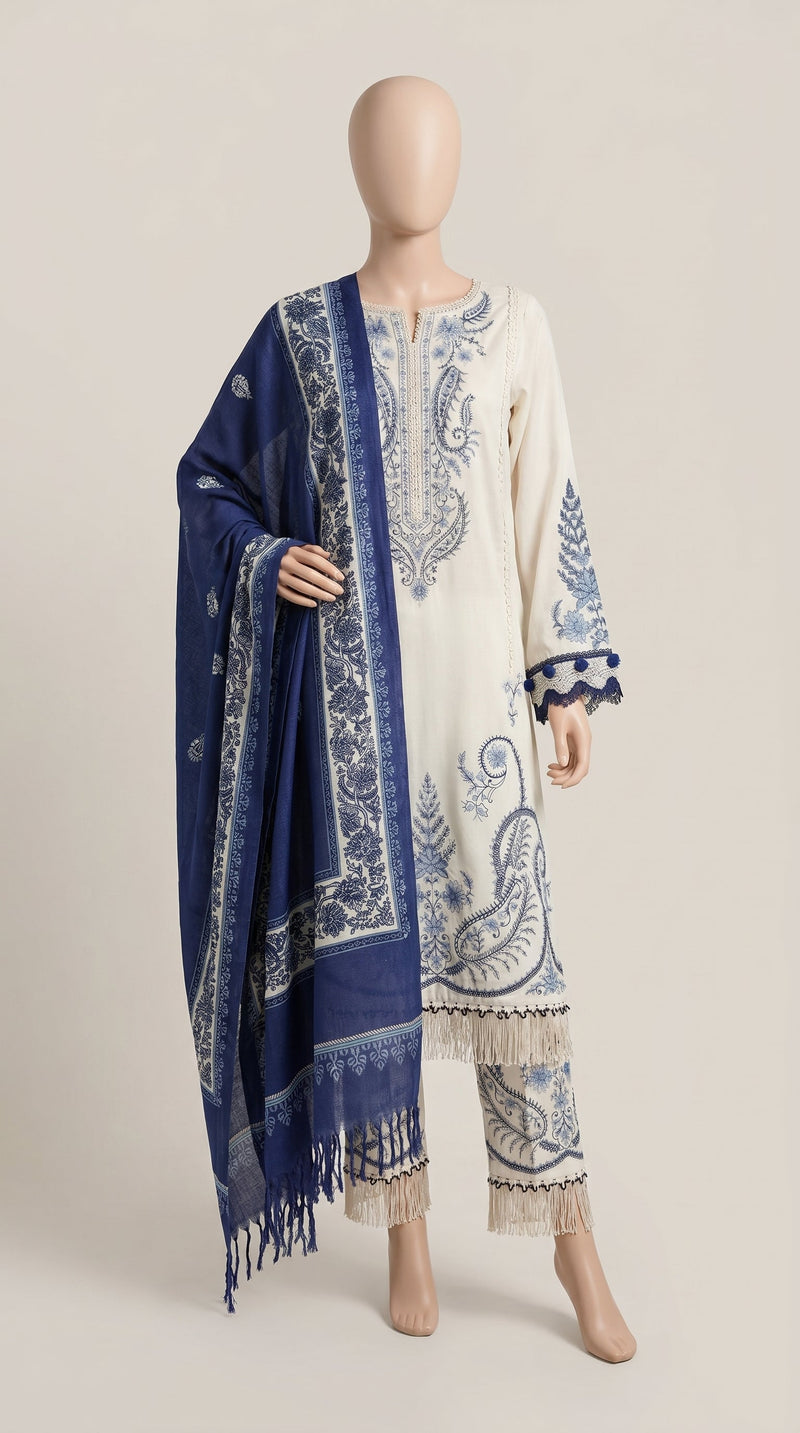 MULTICOLOR LAWN EMBROIDERED UNSTITCHED 3PC