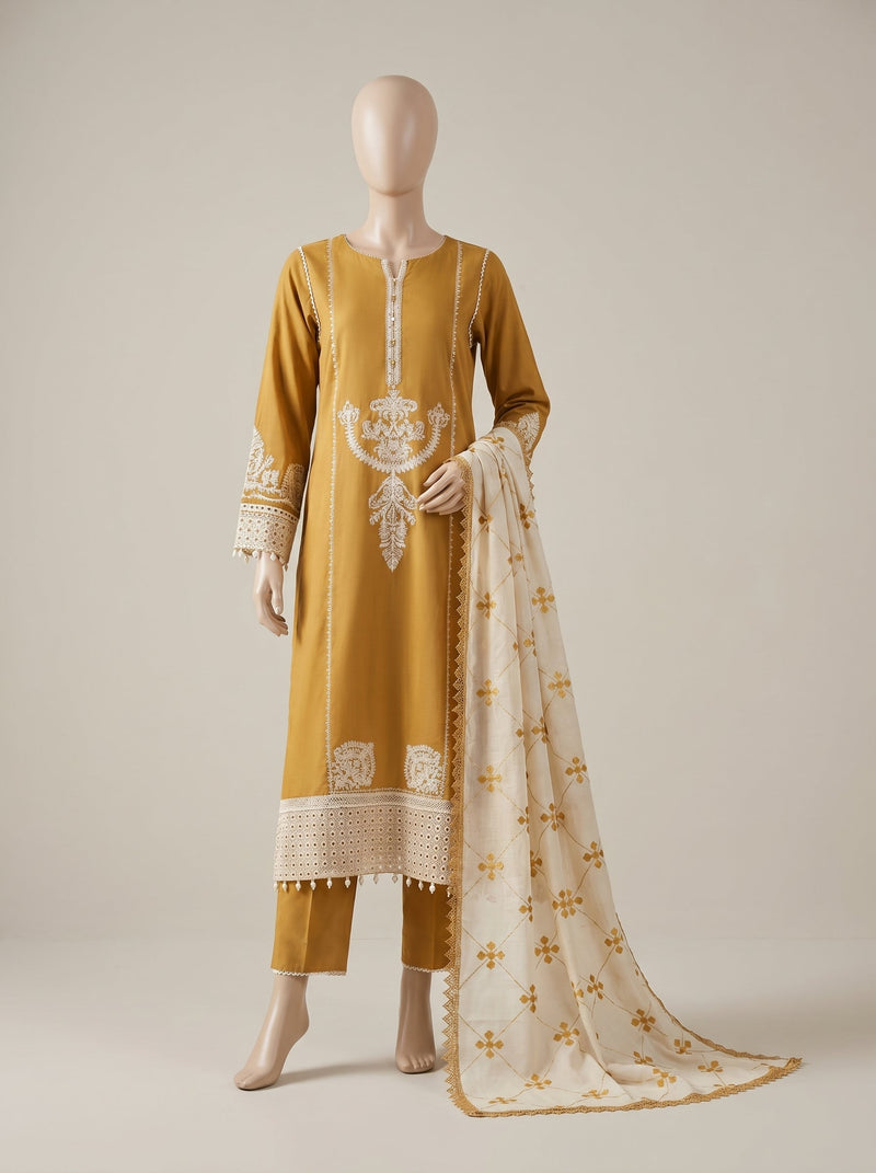 MULTICOLOR LAWN EMBROIDERED UNSTITCHED 3PC