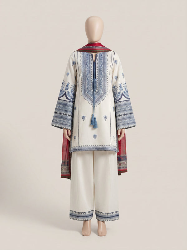 MULTICOLOR LAWN EMBROIDERED UNSTITCHED 3PC