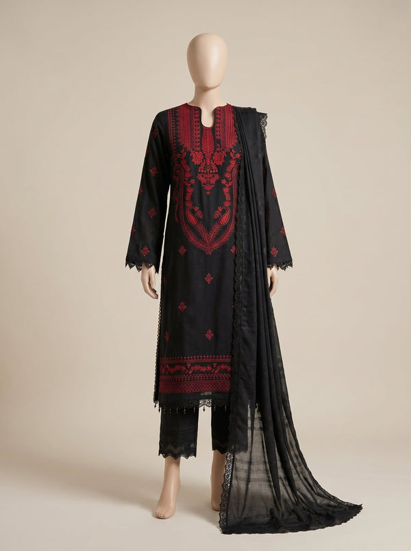 MULTICOLOR LAWN EMBROIDERED UNSTITCHED 3PC