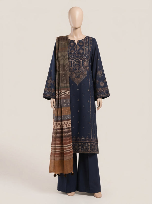 MULTICOLOR LAWN EMBROIDERED UNSTITCHED 3PC