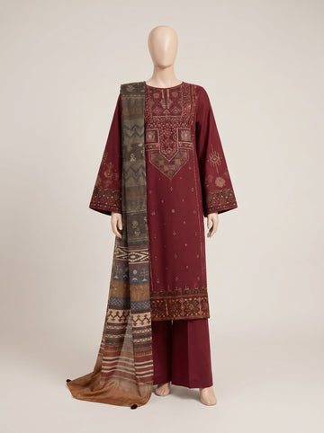 MULTICOLOR LAWN EMBROIDERED UNSTITCHED 3PC
