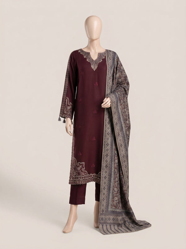 MULTICOLOR LAWN EMBROIDERED UNSTITCHED 3PC