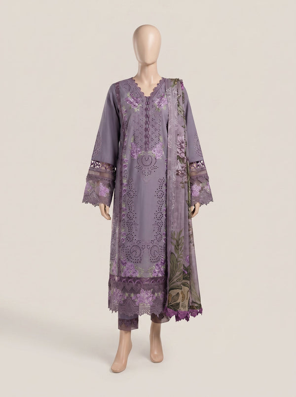 MULTICOLOR LAWN EMBROIDERED UNSTITCHED 3PC