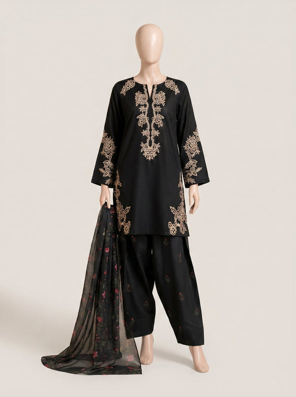 MULTICOLOR LAWN EMBROIDERED UNSTITCHED 3PC