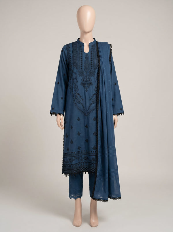 MULTICOLOR LAWN EMBROIDERED UNSTITCHED 3PC