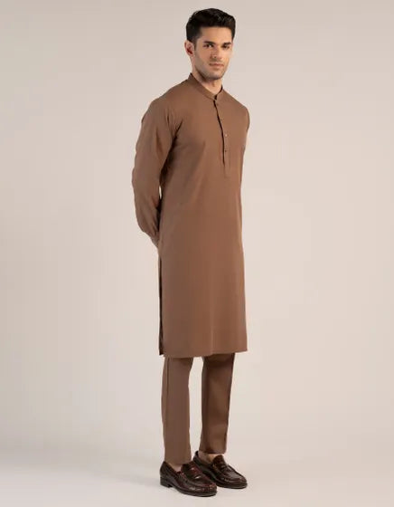 BROWN UNSTITCHED KAMEEZ SHALWAR FABRIC