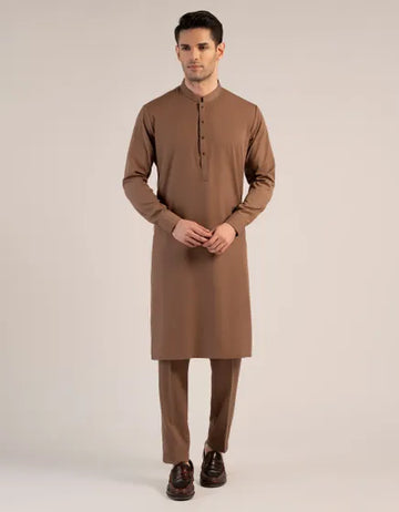 BROWN UNSTITCHED KAMEEZ SHALWAR FABRIC